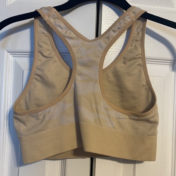 Victoria's Secret PINK Sport racerback bra in tan and white camo size small - Picture 7 of 7